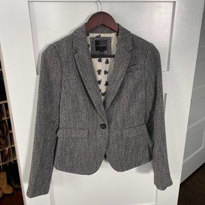 The Limited Herringbone Blazer - Black & White